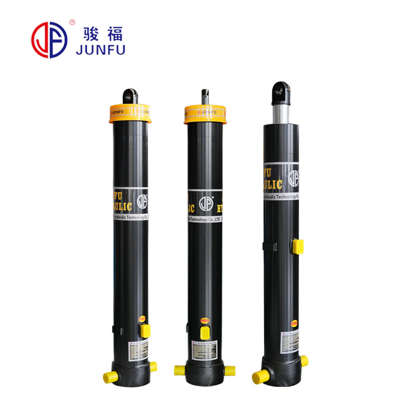 FE dump truck single acting 3-stages telescopic hydraulic cylinder
